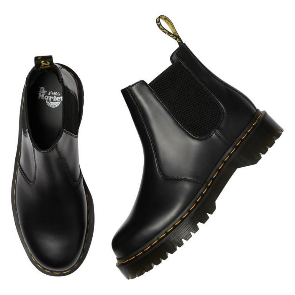 DR MARTENS BEX CHELSEA BLACK LEATHER LUG SOLE BOOTS MENS SZ 11 WOMENS SZ 12 NWT
